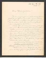 k.k. naturhistorisches Hofmuseum, Intendanzakten 1885-1896 (Hauer), Aktenzahl Z.110/1888, Seite 1